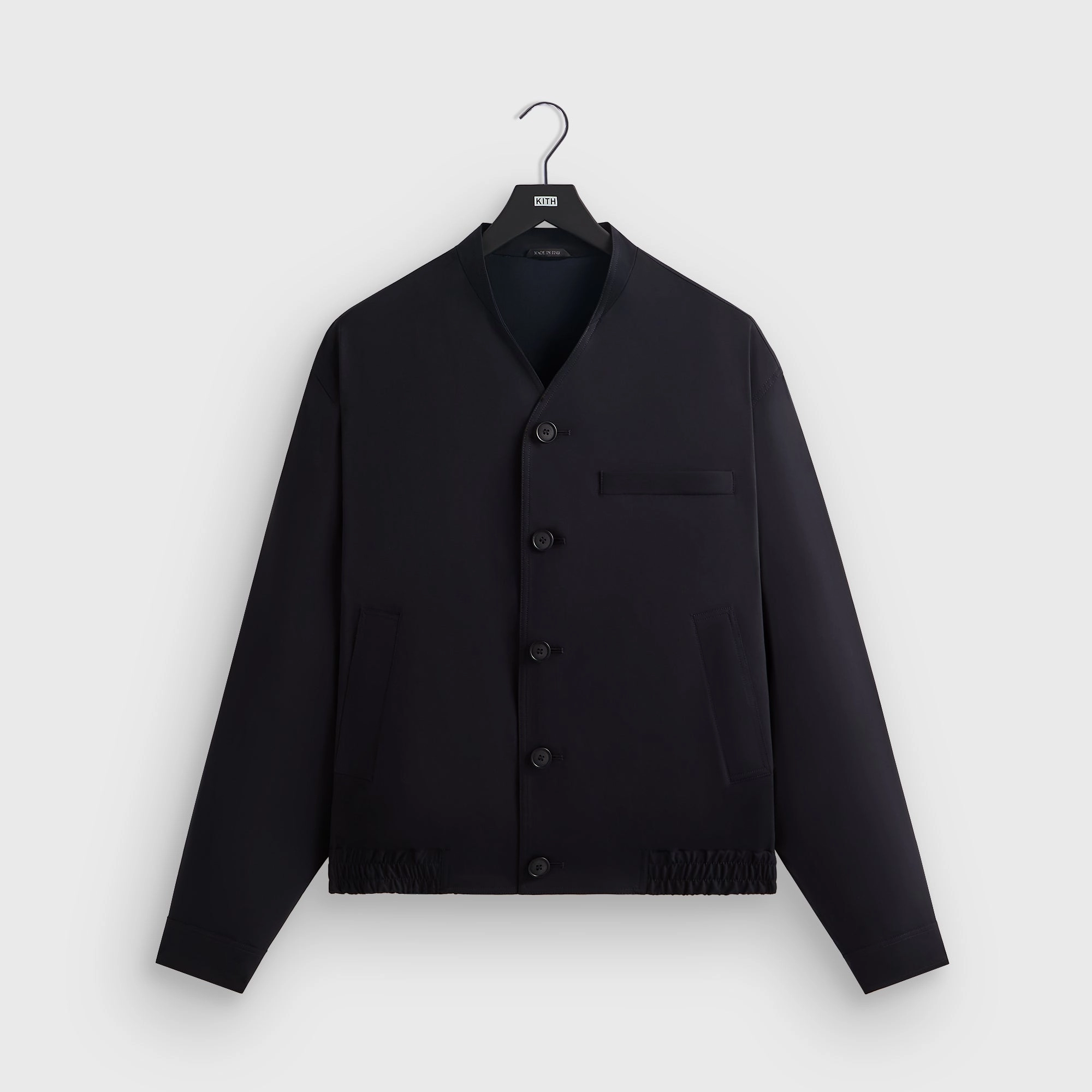 Flexible Layer Fit Practical Layer Giorgio Armani & Kith Collarless Bomber Jacket - Admiral