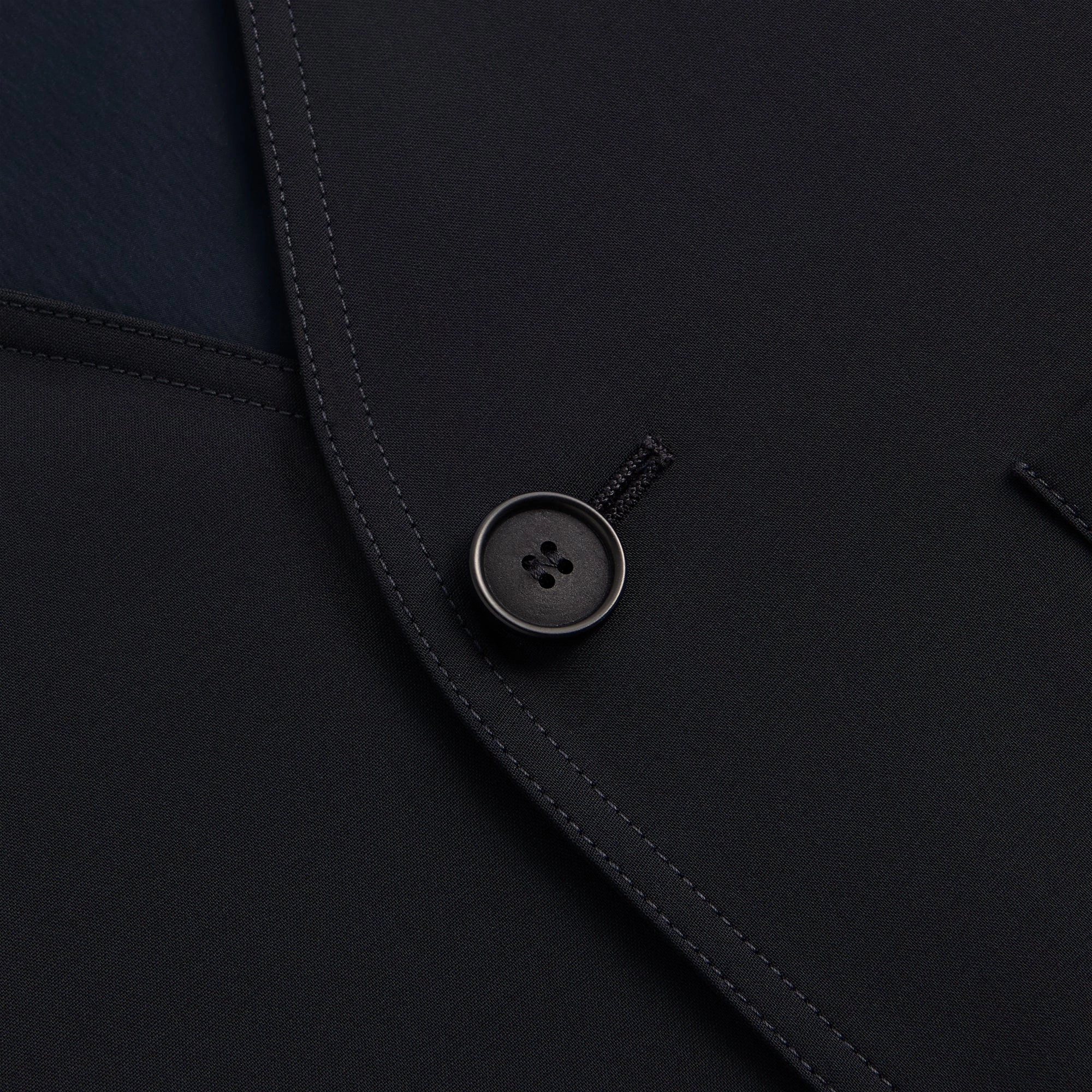 Flexible Material Giorgio Armani & Kith Collarless Bomber Jacket - Admiral