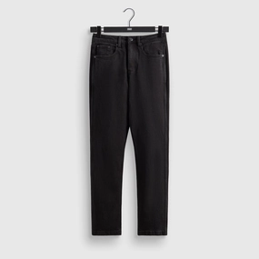 Cozy and Soft Active Design Wear Kith Centre Straight Jean - Black
