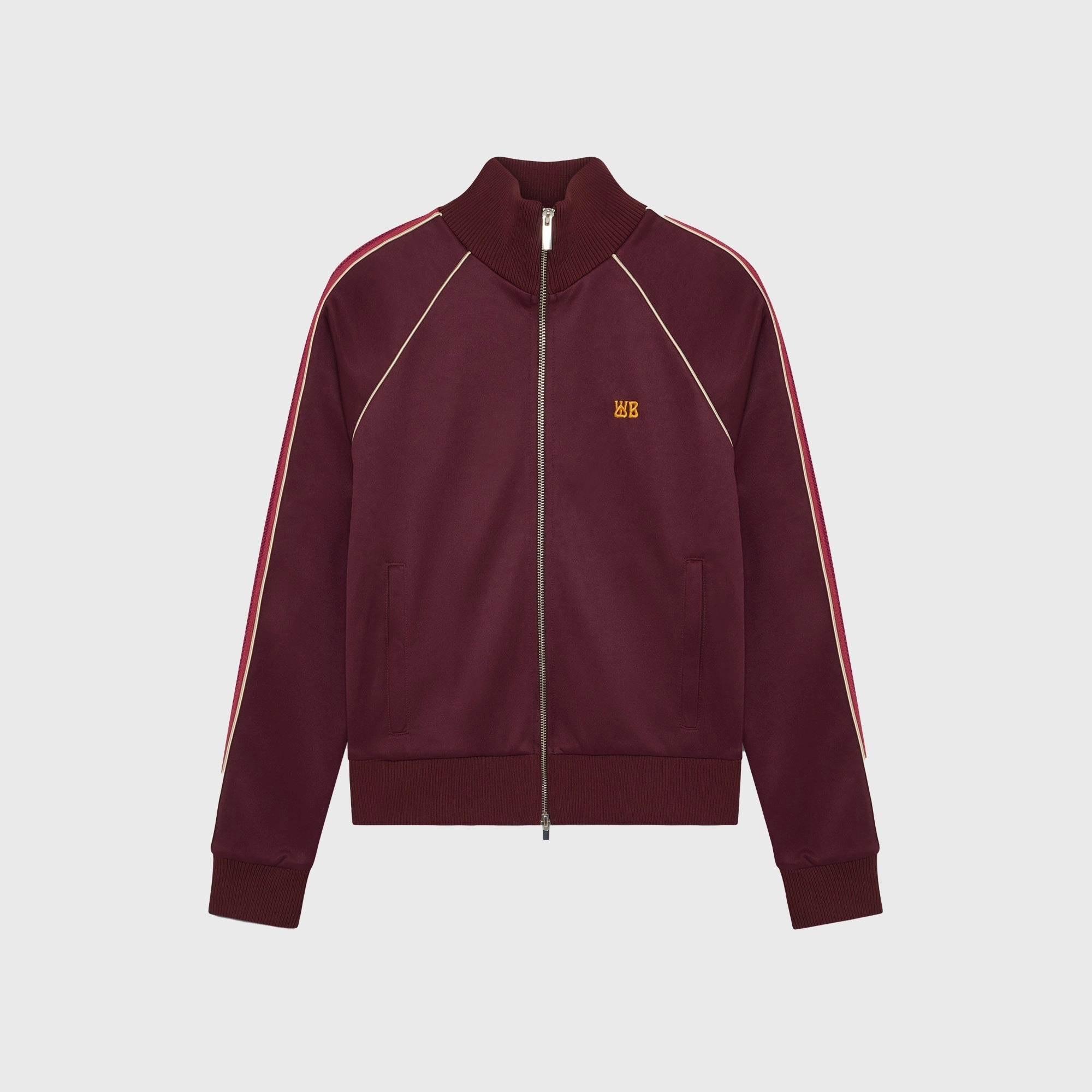 Wales Bonner Plain Poly Jersey Mantra Track Top - Burgundy Everyday apparel
