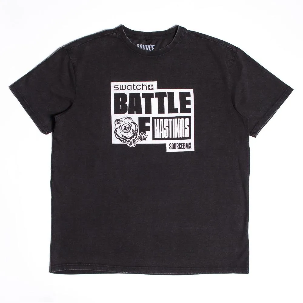 Source BOH24 T-shirt - Acid Wash Black UV Protection waterproof