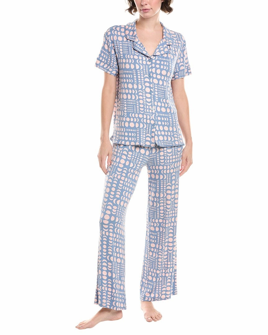 MultiPurpose Loungewear Waffle Knit Texture Honeydew 2pc All American Pajama Set