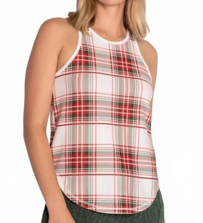 Pocket Placement Joyful Spirits Tank Top And Short Set In Fun Plaid