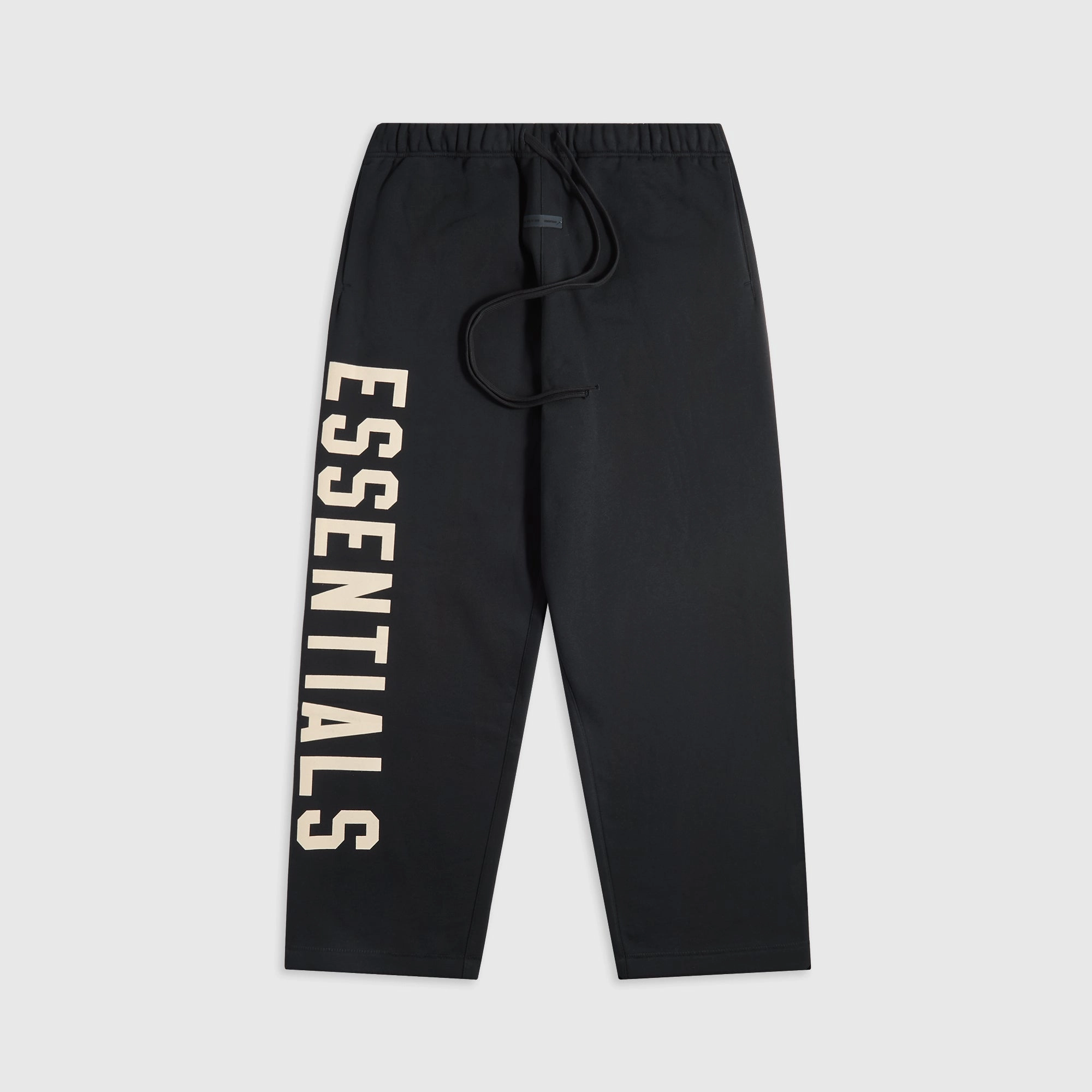 Light Reflective Details HiddenDrawcord Essentials Lounge Fleece Sweatpant - Jet Black