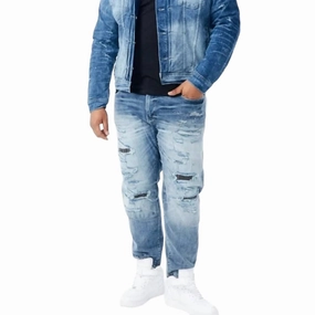 Men's Sean Hamilton Denim Jean In Aged Wash Anti Static Material Blend Brunch Outfit Casual