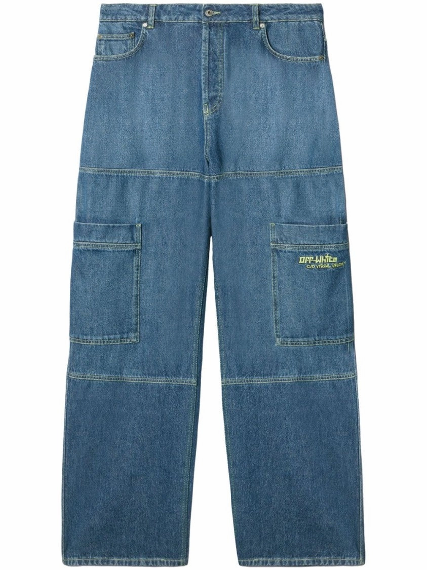 Sharp Comfort Irregular Cargo Jeans