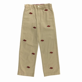 Boys' University Of Arkansas Collegiate Pants In Khaki ExpandableSidePanels