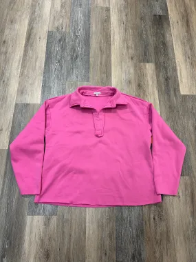 Top Long Sleeve By White Birch In Pink, Size: 1x BioBased Fiber