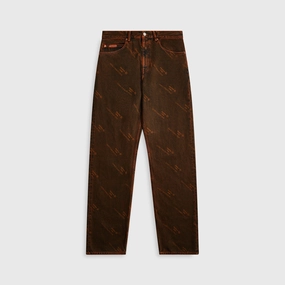Flexible Gusset Design Martine Rose Relaxed Fit Jean - Orange Laser
