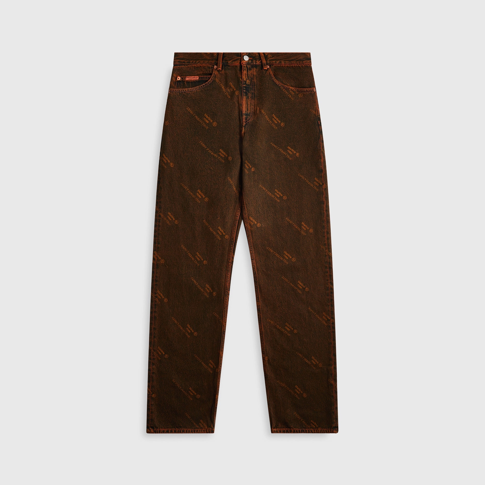 Flexible Gusset Design Martine Rose Relaxed Fit Jean - Orange Laser