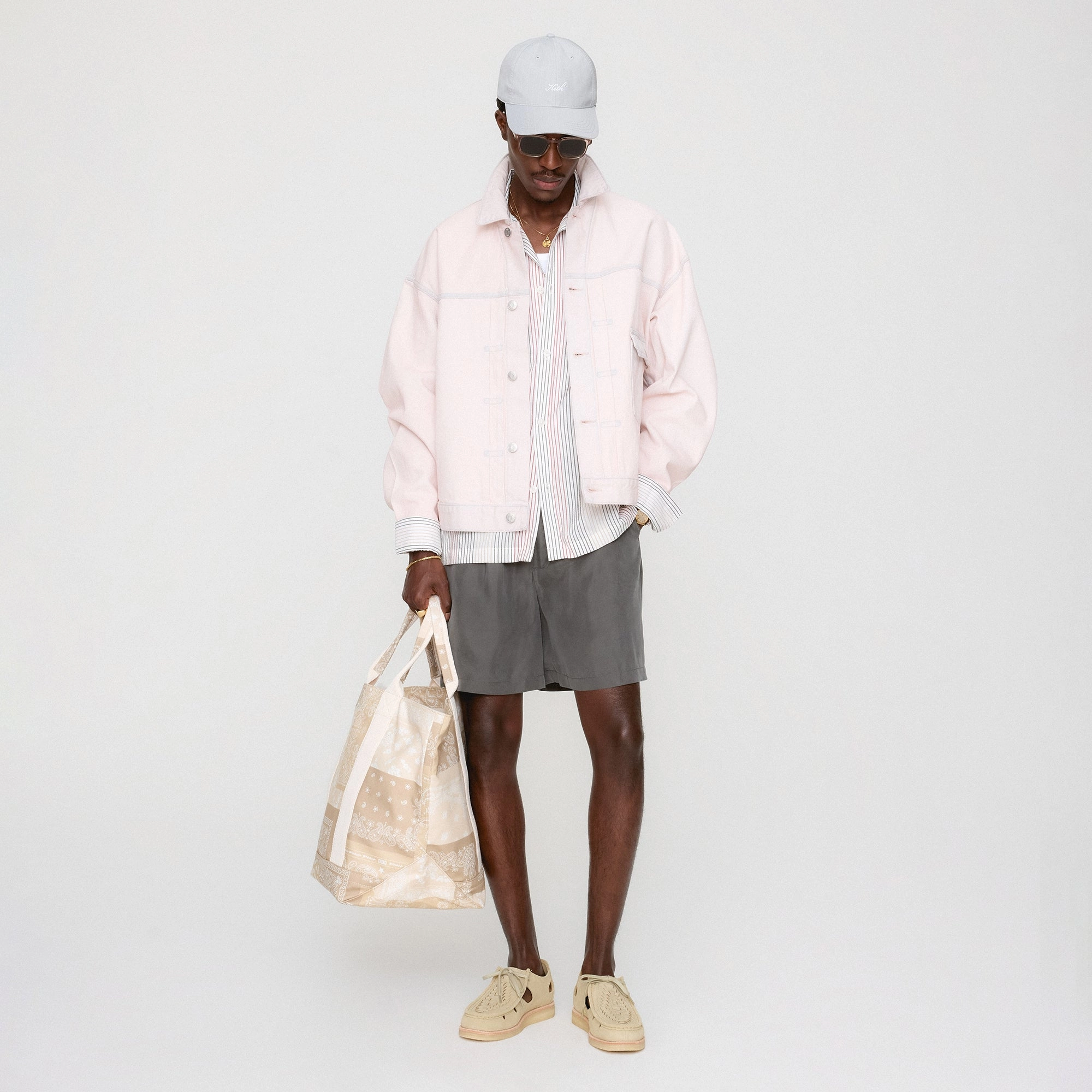Anti Pill Surface ReinforcedElasticHem Kith Alonzo Denim Jacket - Washed Pastel