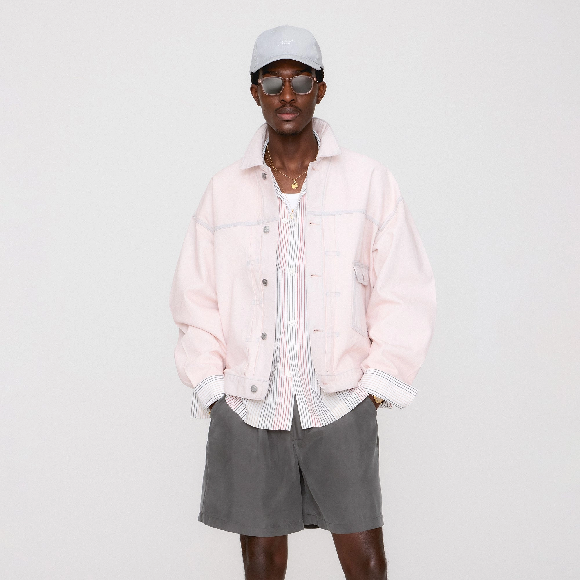 Kith Alonzo Denim Jacket - Washed Pastel Warm Layer Option