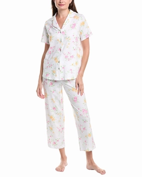 EasyCare Fabric Seamless construction Carole Hochman 2pc Capri Pajama Set