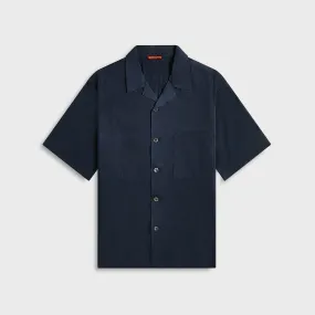 Tropical theme slim fit Barena Camicia Solana Lassa Shirt - Navy