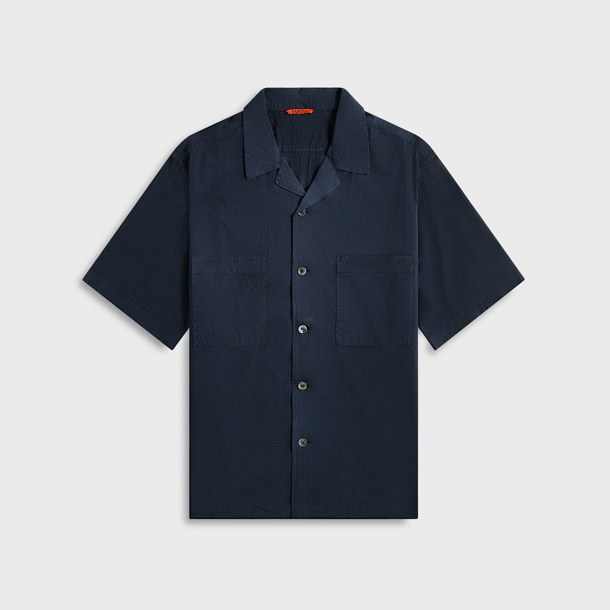 Tropical theme slim fit Barena Camicia Solana Lassa Shirt - Navy