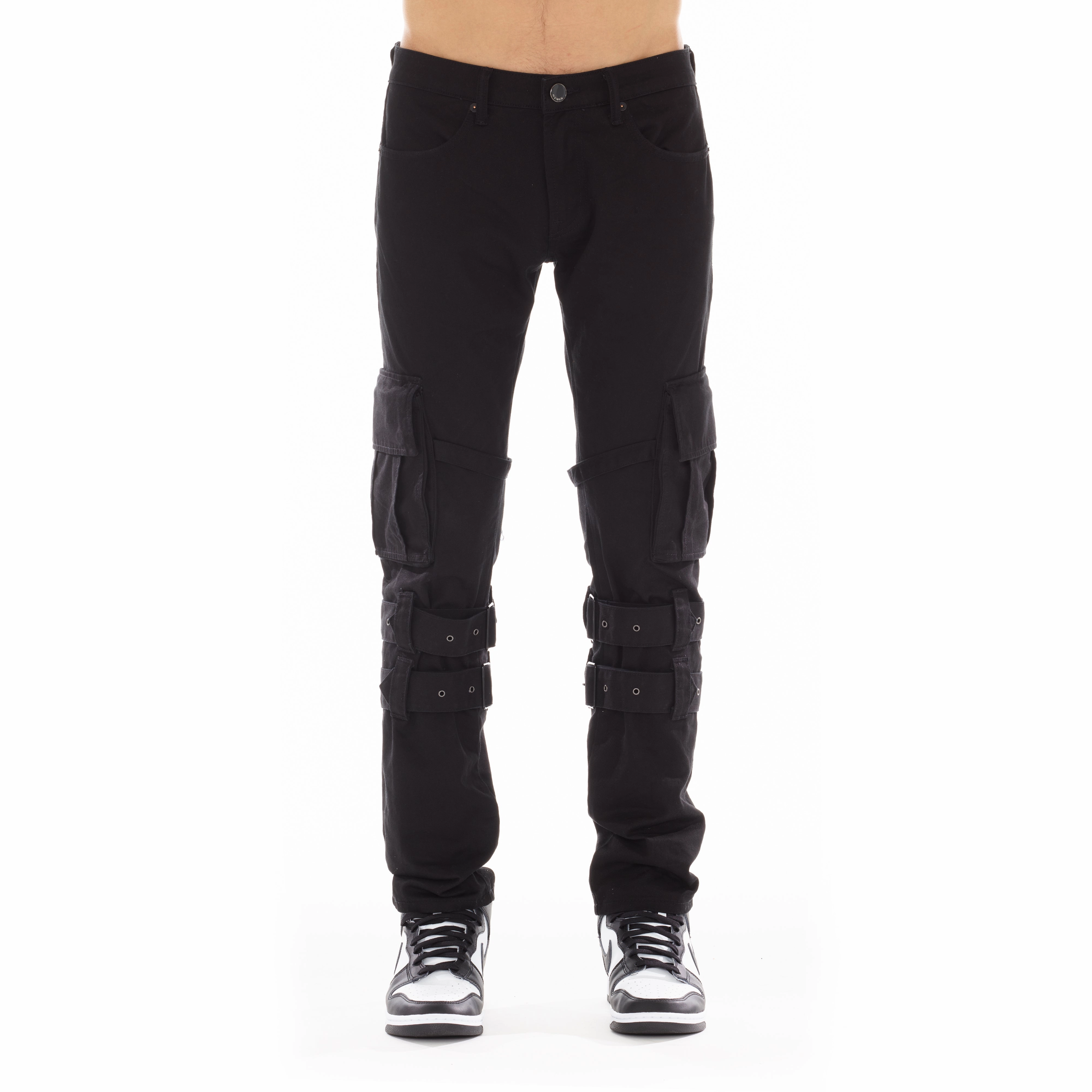 Cargo Jeans In Black Relaxed Style City Walk Trend Setter