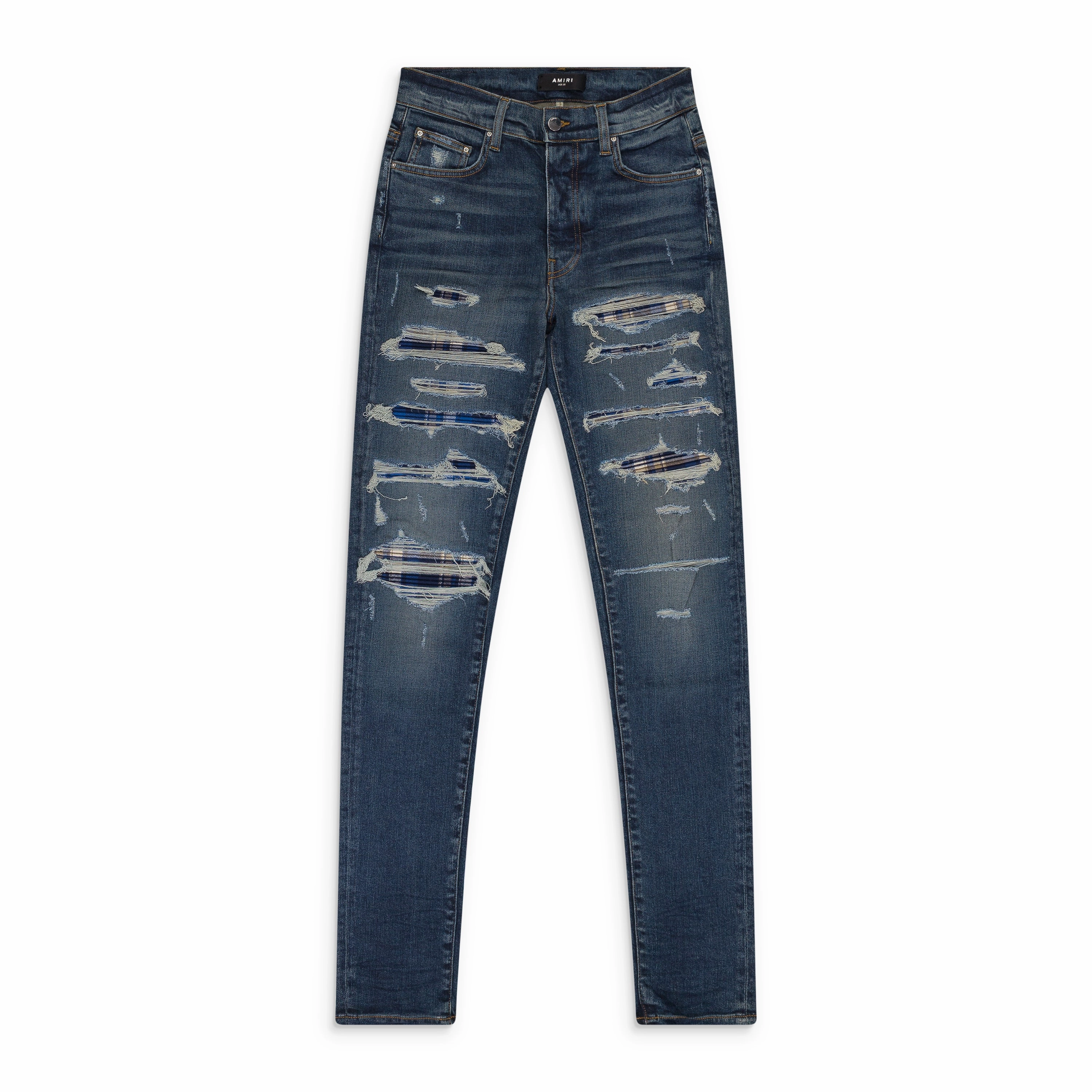 Weekend Vibes Utility Basic DEEP CLASSIC PLAID THRASHER JEANS