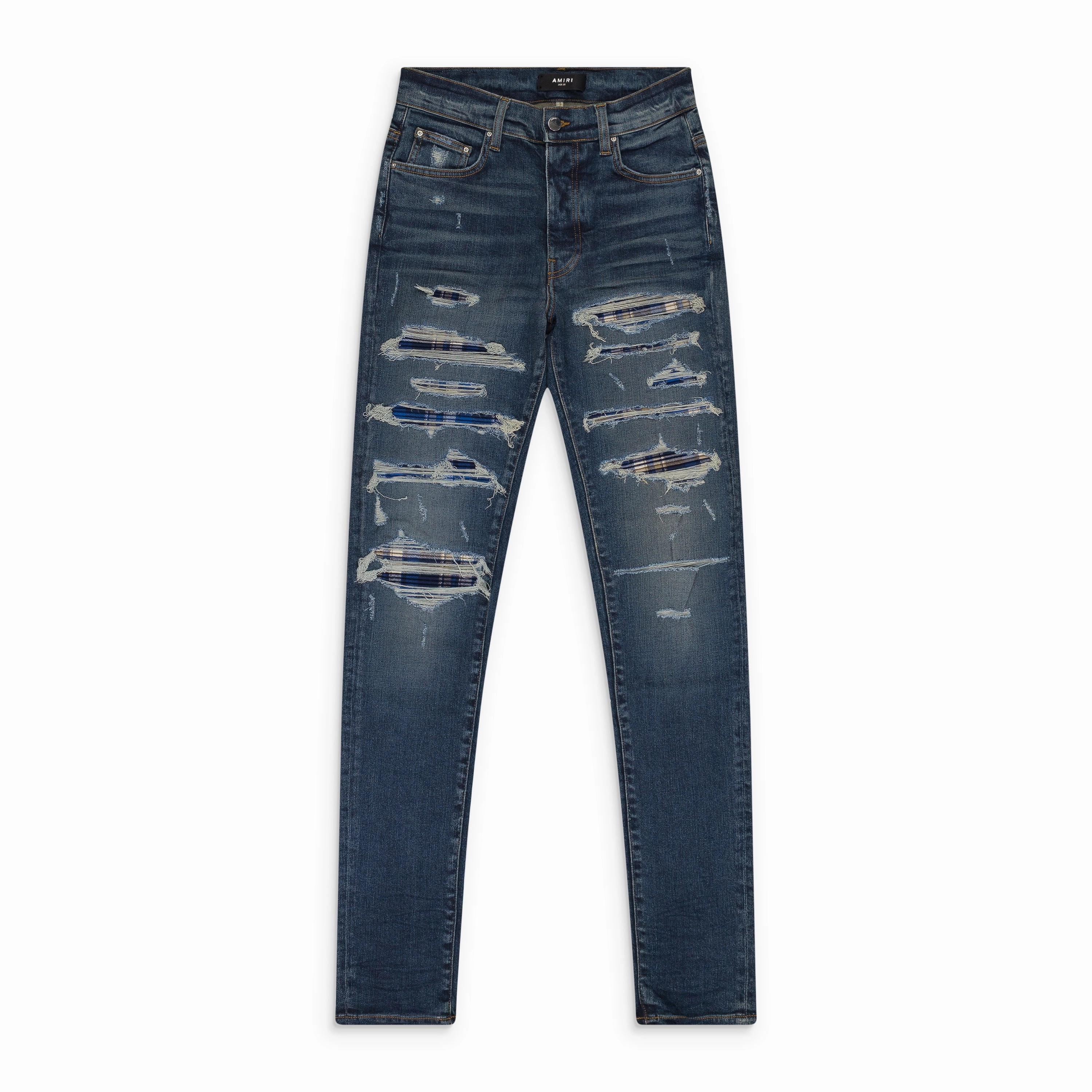 Reliable Outfit Basic Layers DEEP CLASSIC PLAID THRASHER JEANS