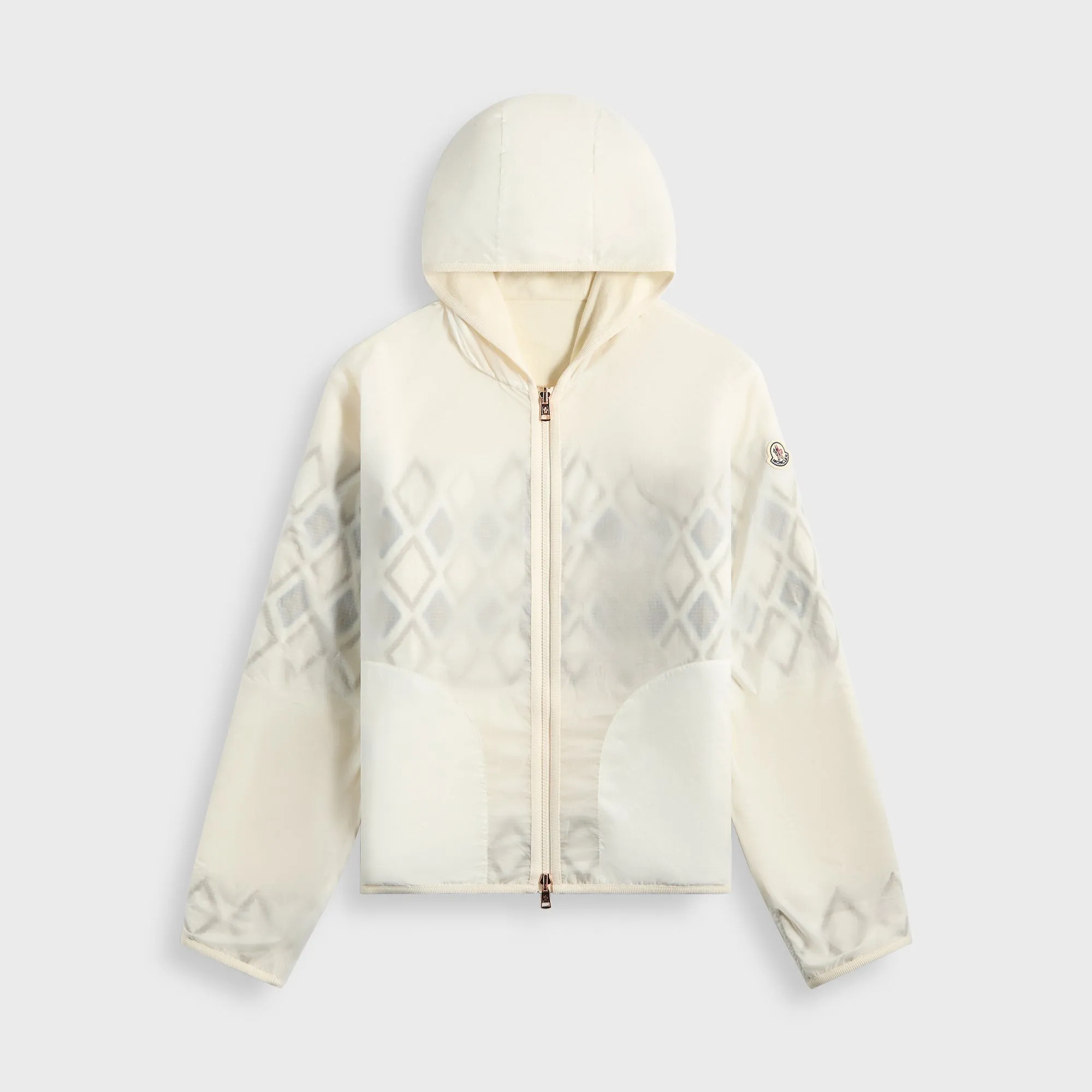 Wedding Gift Moncler Reversible Wool Zip-Up Hoodie - White / Green