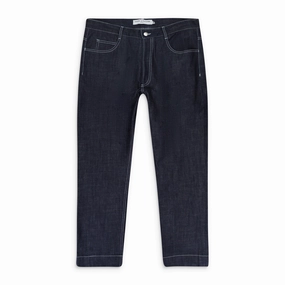 Office Wear Casual Sharp Finish CONTRAST STITCH INDIGO JEANS