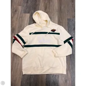 Athletic Sweatshirt Hoodie By Mitchell and Ness In Cream, Size: Xl Denim Shirt MinimalistSilhouette