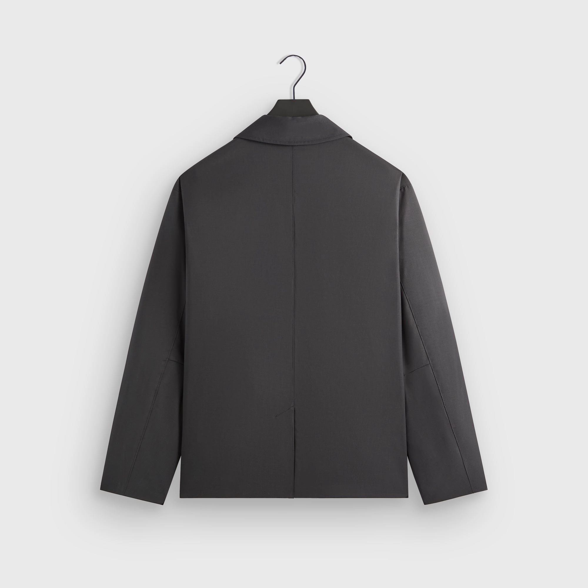 &Kin Tropical Wool Reversible Brant Blazer - Carbon Double Stitch Seams