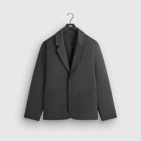 Moisture Wicking Inner &Kin Tropical Wool Reversible Brant Blazer - Carbon