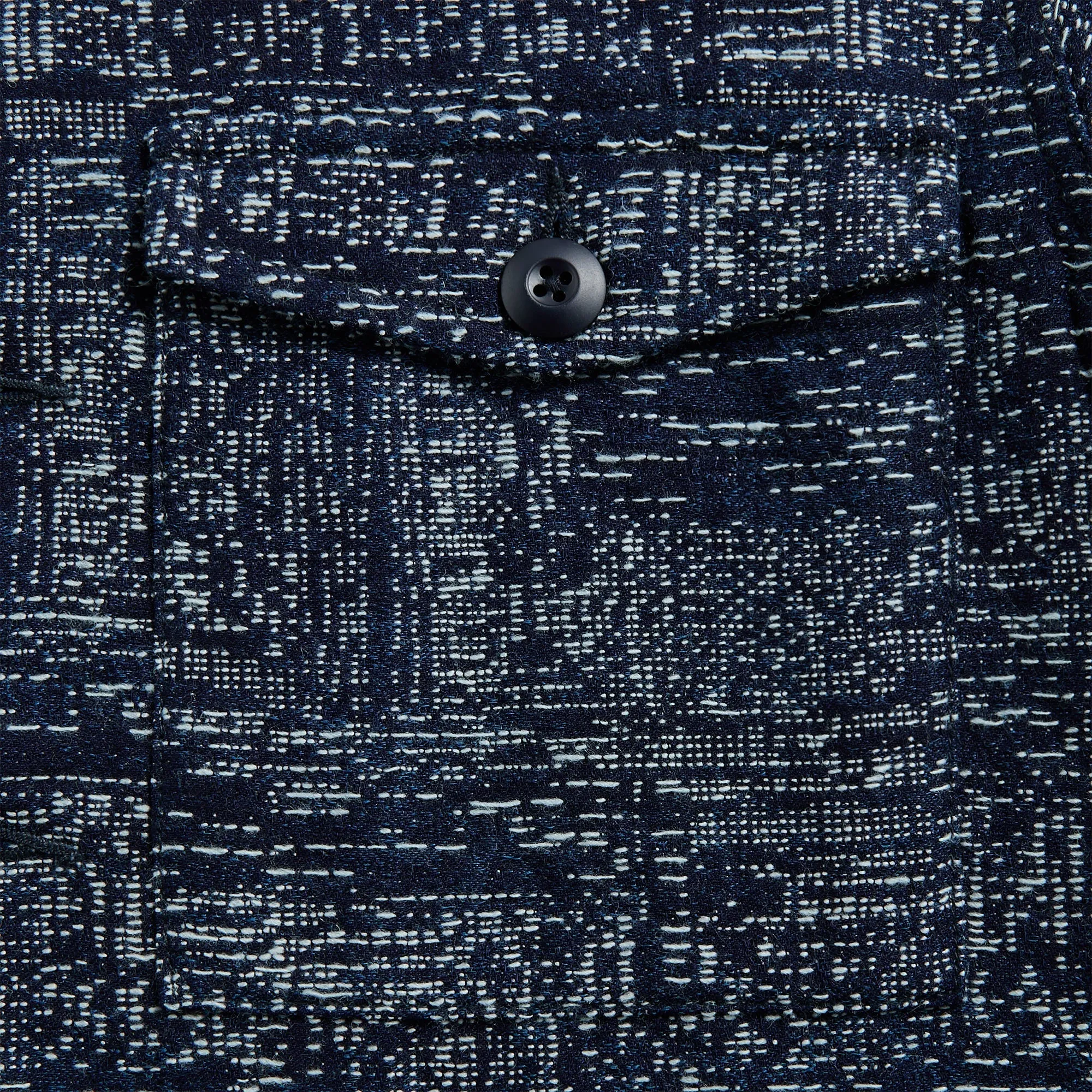 Multi Pocket Utility Maharishi Sashiko Indigo Utility Shirt - Indigo