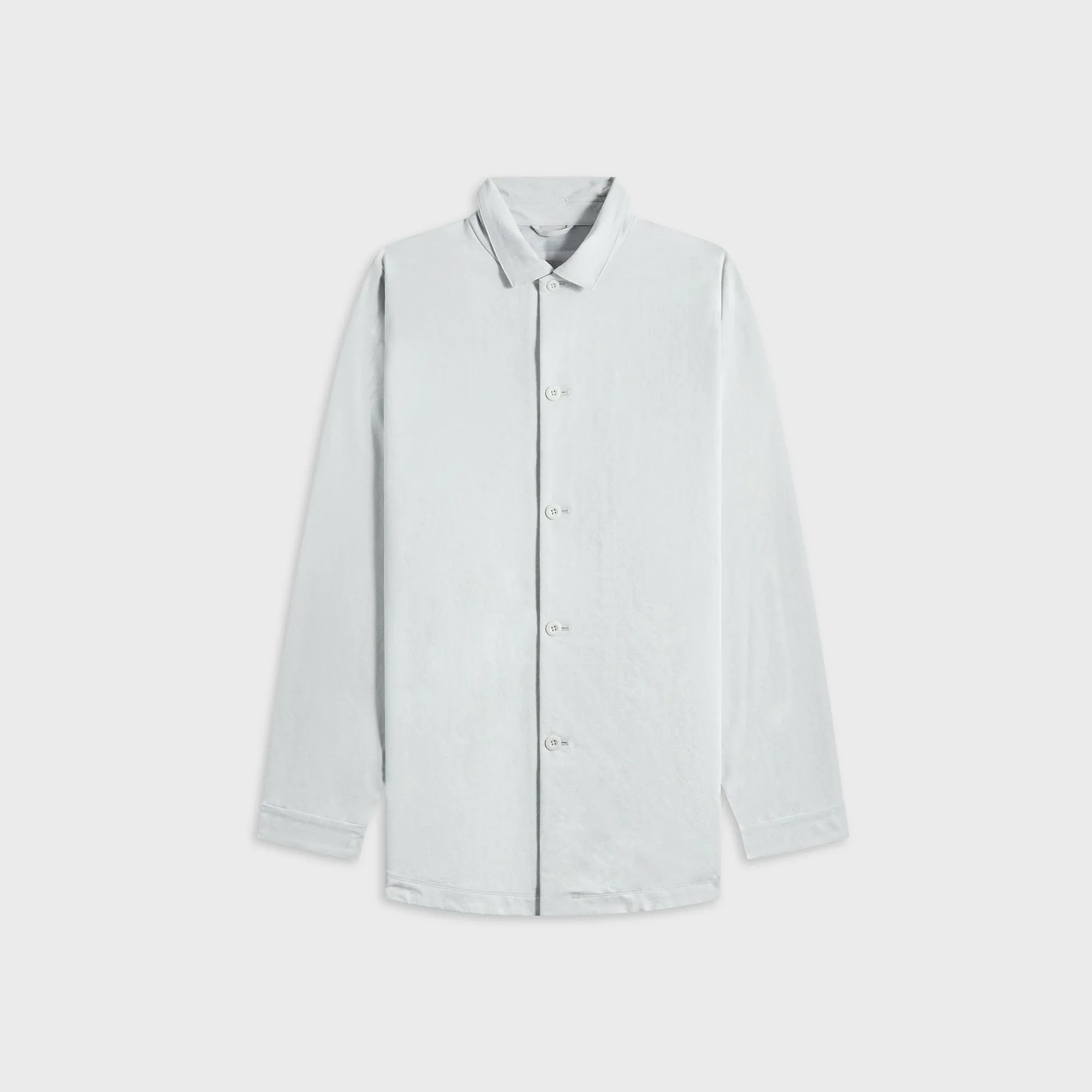 Asymmetrical Cut Sustainable Material Teatora Dual Divisor Wide Shirt - Ice Blue