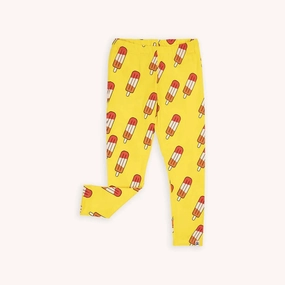 Perfect Movement Girl's Printed Legging In Yellow