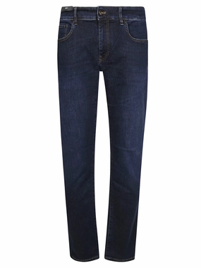 Recycled Fiber Content Abrasion Resistant Denim Indigo Travel Denim Pants