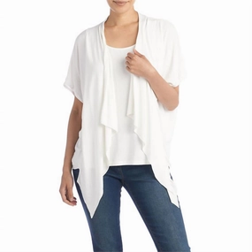 Durable Blends Abby Cardigan   Tank Set In Ivory