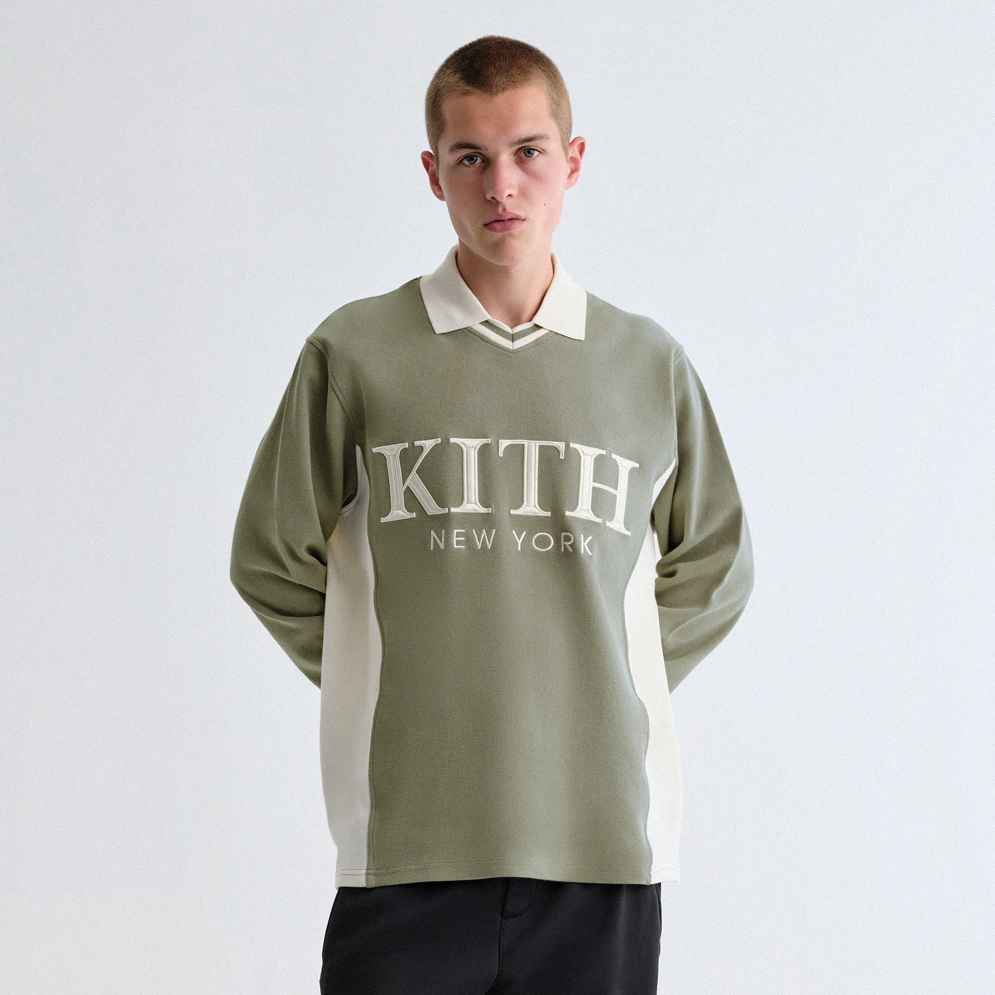 Kith Pique Long Sleeve Tap Polo - Scene Layering Piece