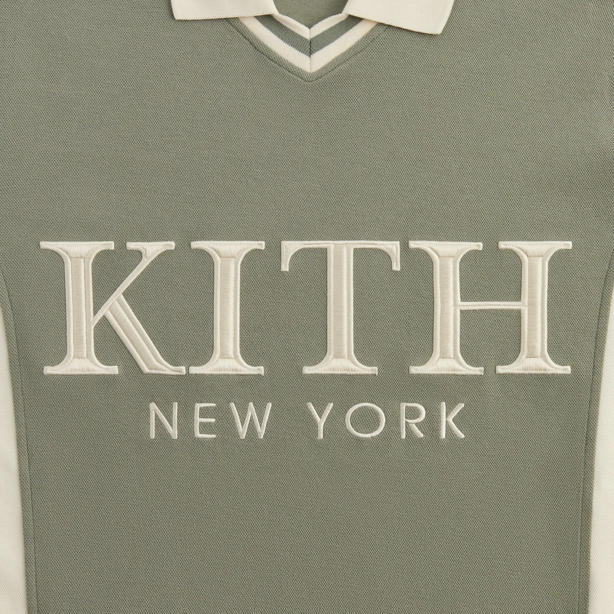 EasyCare Textile Kith Pique Long Sleeve Tap Polo - Scene