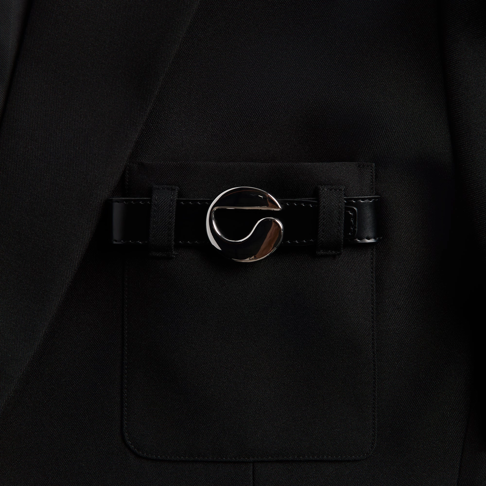 Coperni Belted Pocket Tailored Jacket - Black Hypoallergenic Textile AntiStaticFinish