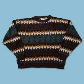 Stain-Resistant Street Sporty Vintage Knit Sweater XLarge