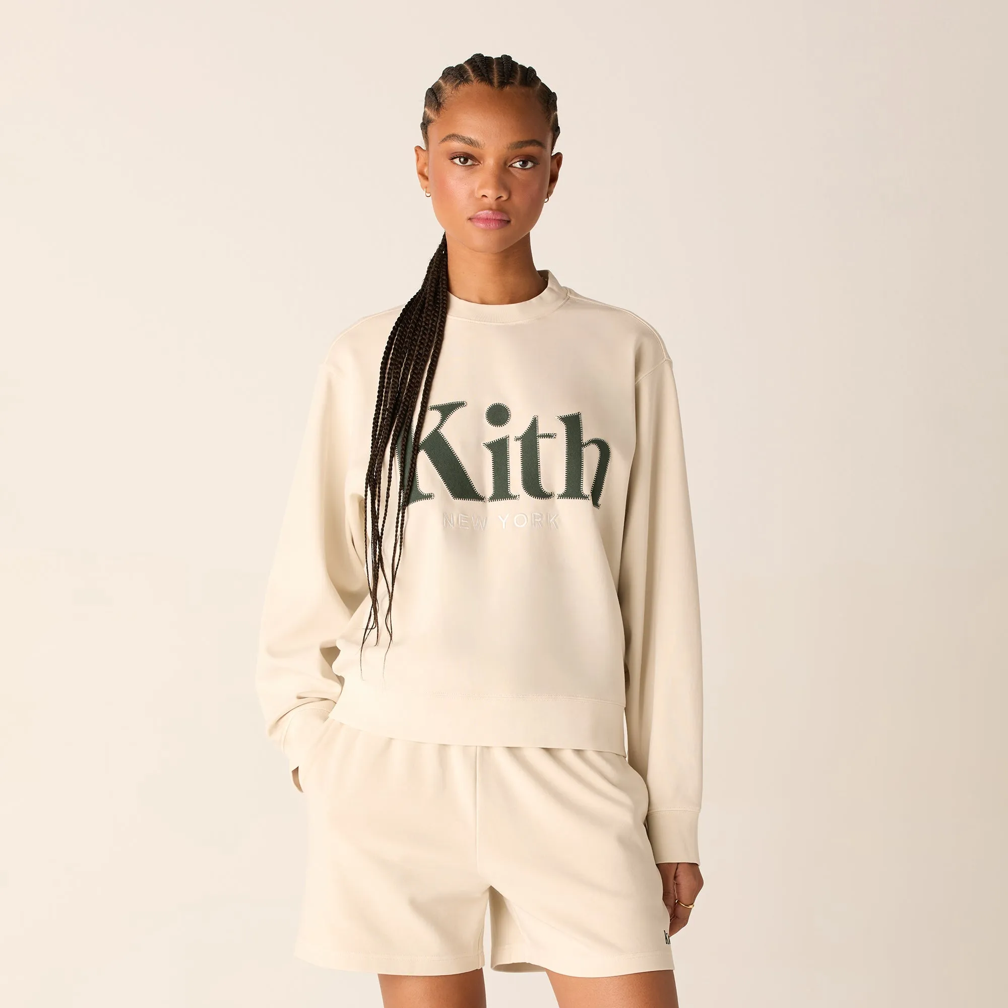 product safety Classic Sporty Kith Women Asher New York Crewneck - Veil
