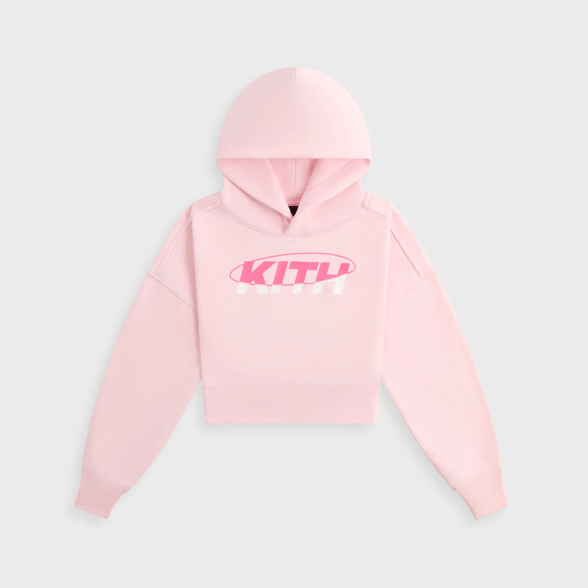 Classic Layering Lightweight Comfort Kith Kids Orbit Cropped Nelson Hoodie - Soda