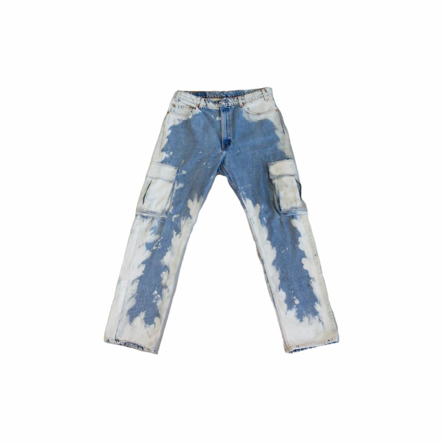 Music Event Smooth Casual Men's Cargo Jeans In Blue Lagoon