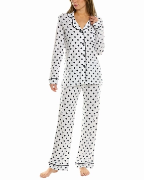 Dropped Shoulder Cut Organic Cotton Blend Cosabella 2pc Bella Top & Pant Set