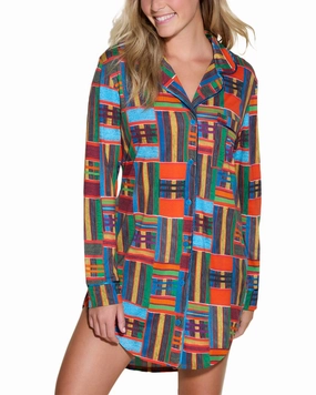 Cosabella Bella Printed Nightshirt Relaxed Silhouette Layered Texture