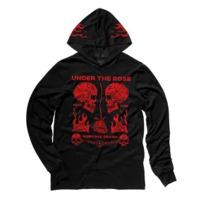 Soft and Light Wear Subrosa Rose Malone Hooded Long Sleeve T-shirt - Black