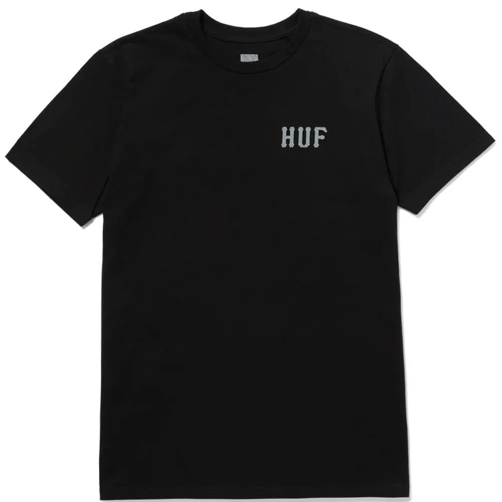 HUF Set H T-Shirt - Black Anti Pilling Treatment Perfect Comfort Wear