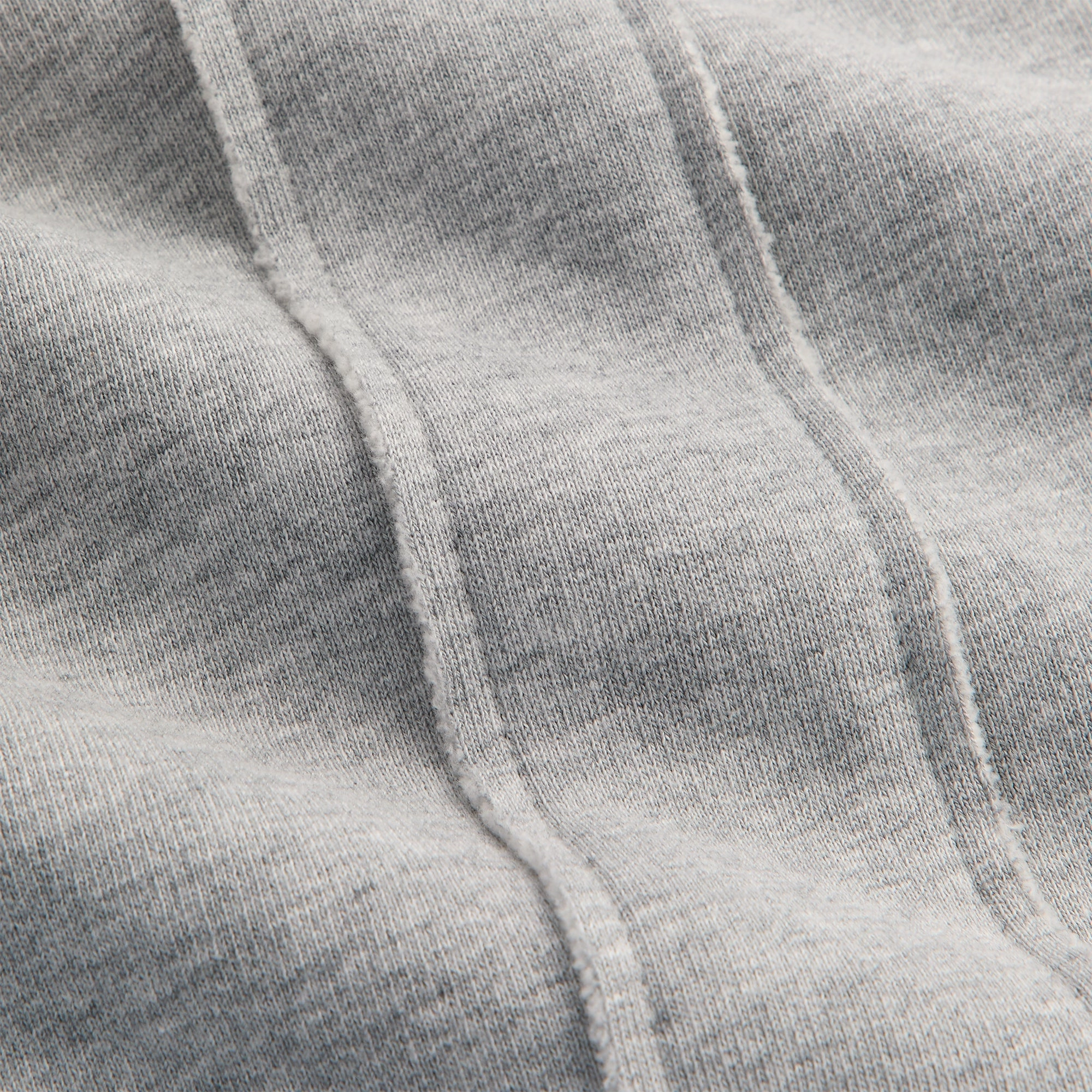 Kith Bryson Panelled Sweatpant - Mid Heather Grey Quick Flex Twill Weave Texture