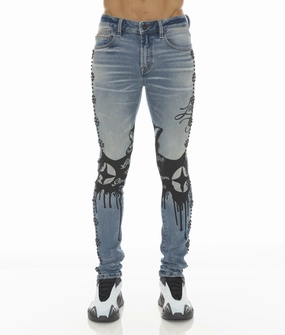 Modern Minimalist Urban Explorer PUNK SUPER SKINNY IN ACID LUCKY BASTARD