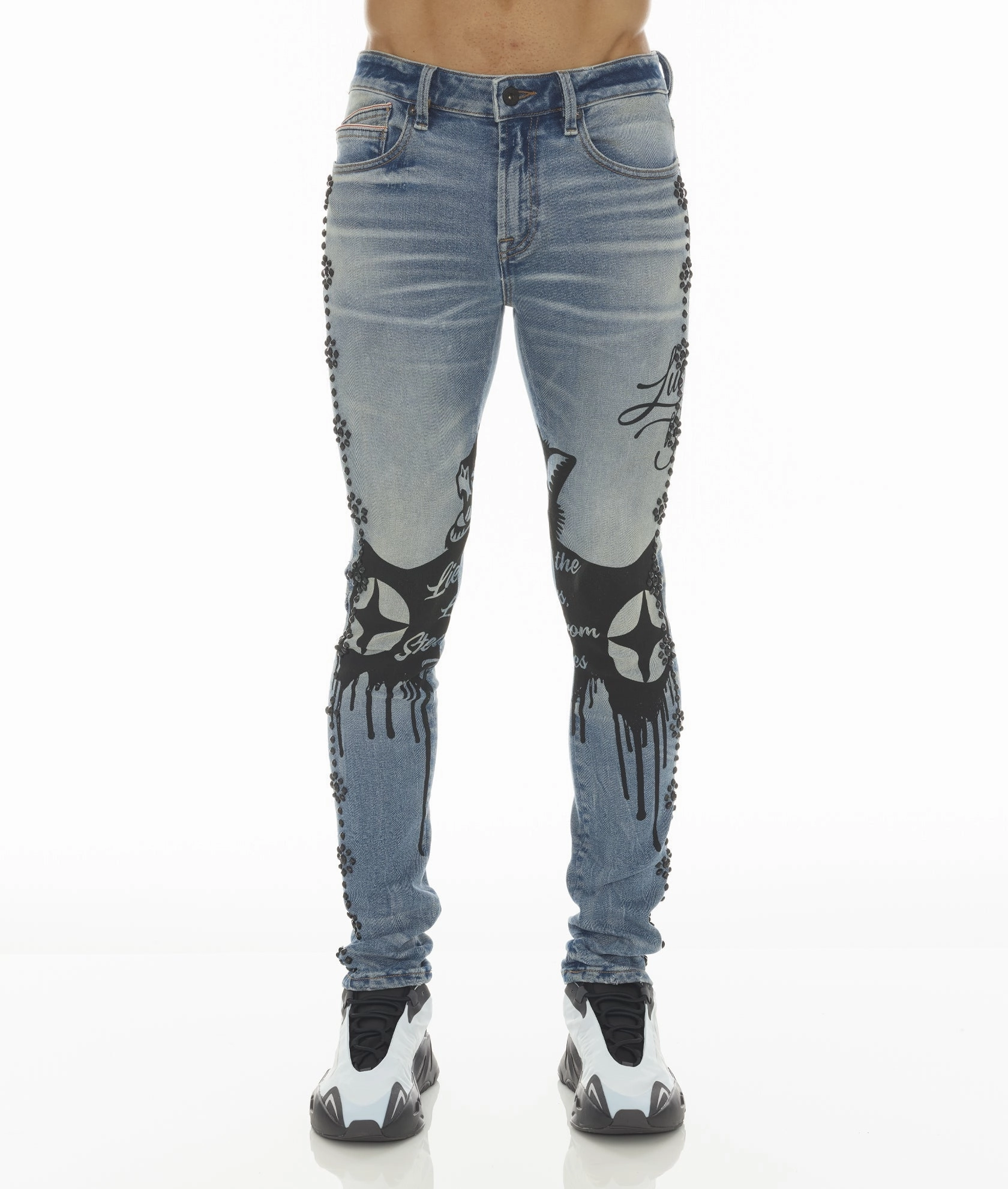 Modern Minimalist Urban Explorer PUNK SUPER SKINNY IN ACID LUCKY BASTARD
