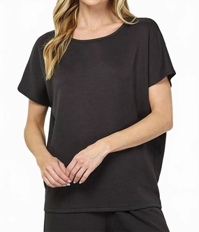 Maddie Loungewear Set In Black Skin Friendly Fabric