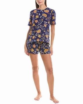 Sanctuary 2pc Shirt & Boxer Pajama Set Durable Reinforced Edges Abrasion Resistant Edges