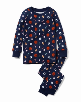 Janie and Jack Pajama Textured Ribbed Collar Adaptive Body Contouring