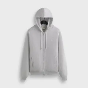 Kith Interlock Williams V Full Zip Hoodie - Light Heather Grey Urban Fresh Performance Fabric